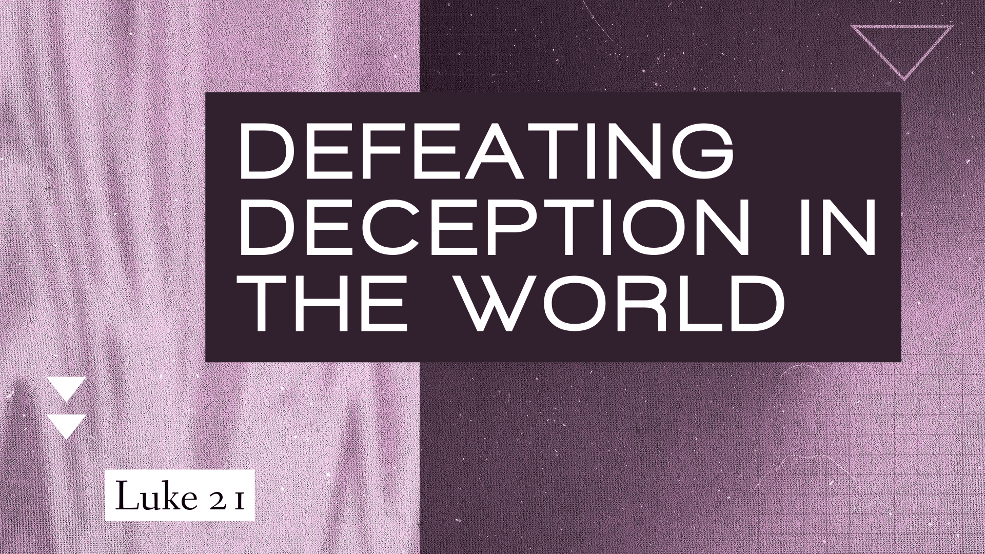 Defeating Deception In The World
