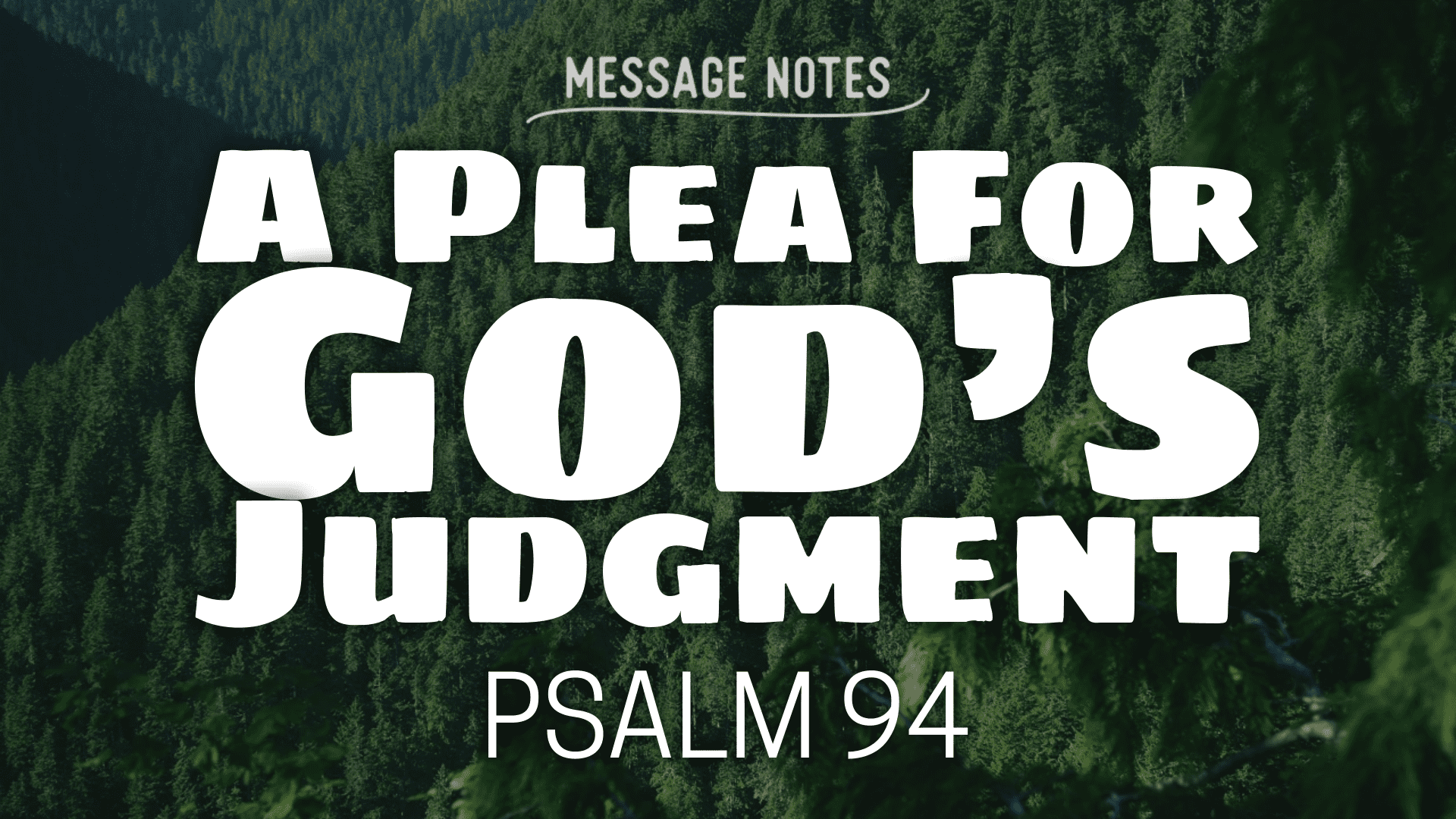 A Plea For God’s Judgement